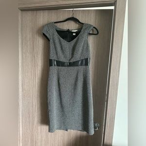 H&M Grey w/ Black belting dress